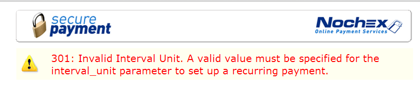 Error message