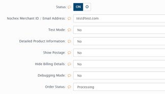 nochex module options