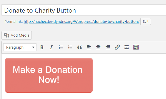donate button on page