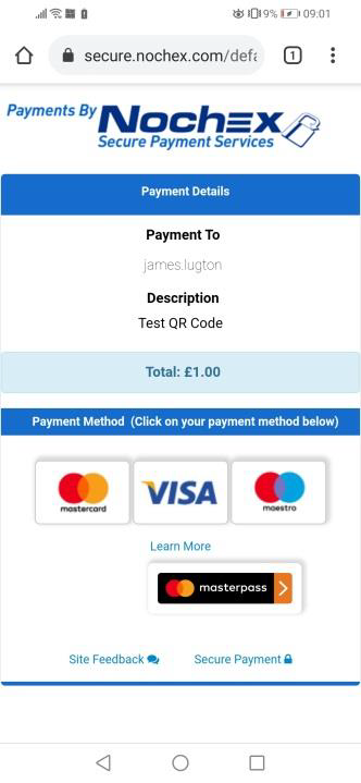 Payment page