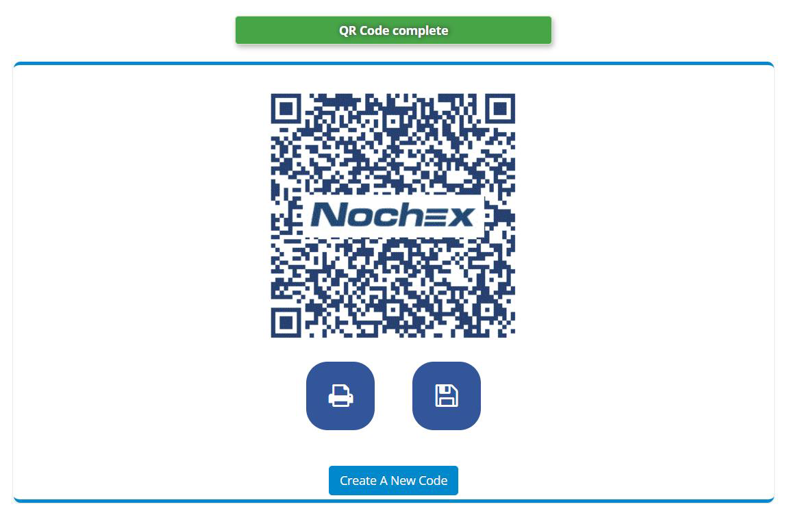 Generated QR code